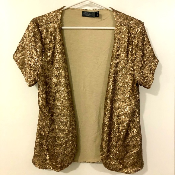 Gold sequinned jacket - Picture 1 of 6